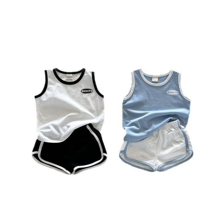 Boys And Girls Fashion Sleeveless Vest Casual Suit