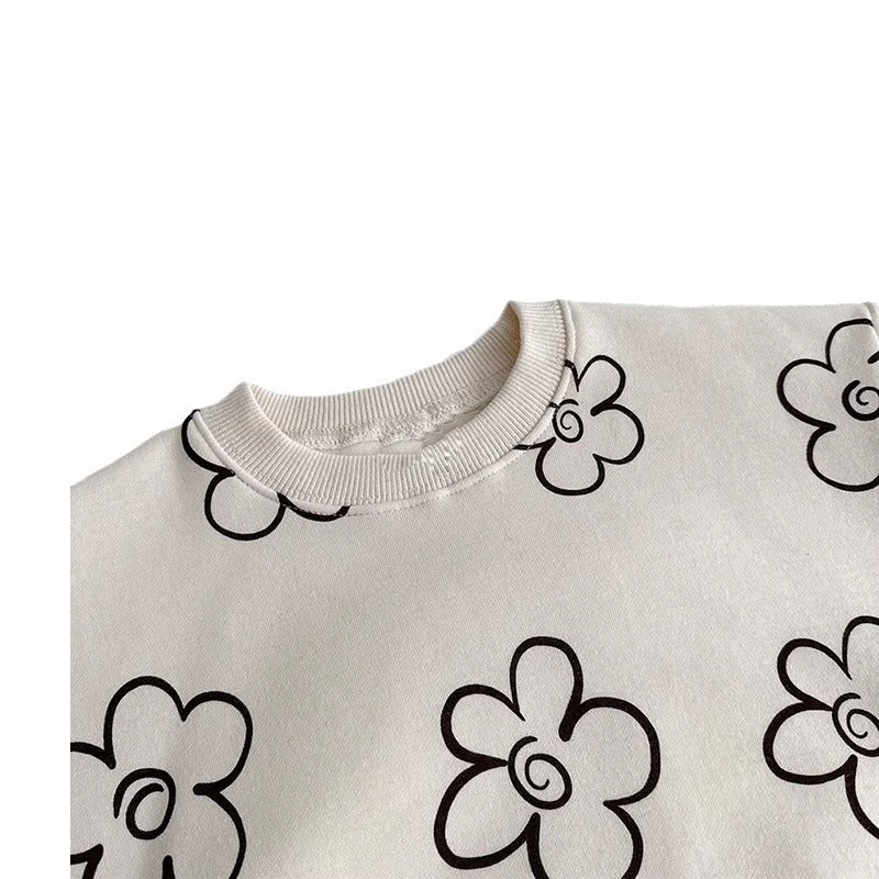 Floral Round Neck Pajamas