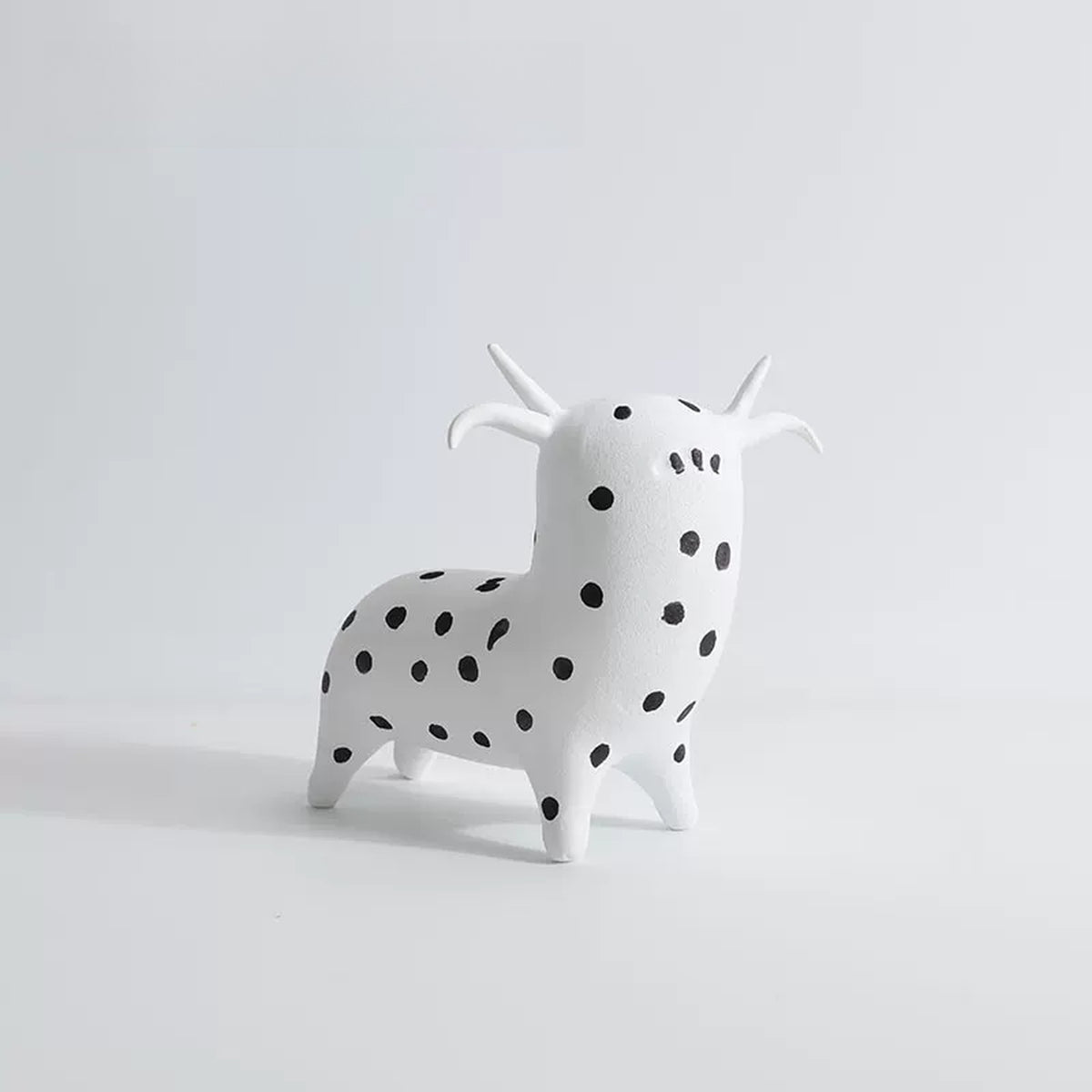 Spotty Calf figurine, white with black spots