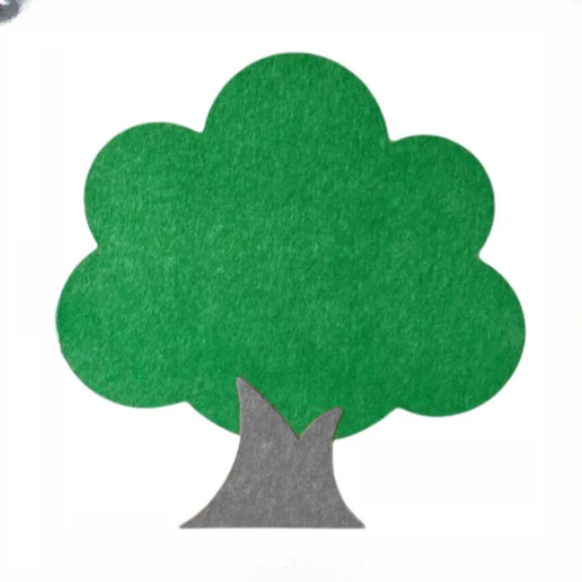 Plain green tree-shaped felt board
