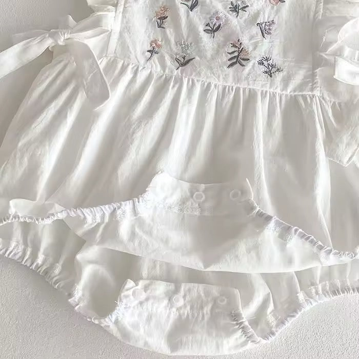 Embroidery Floral Romper