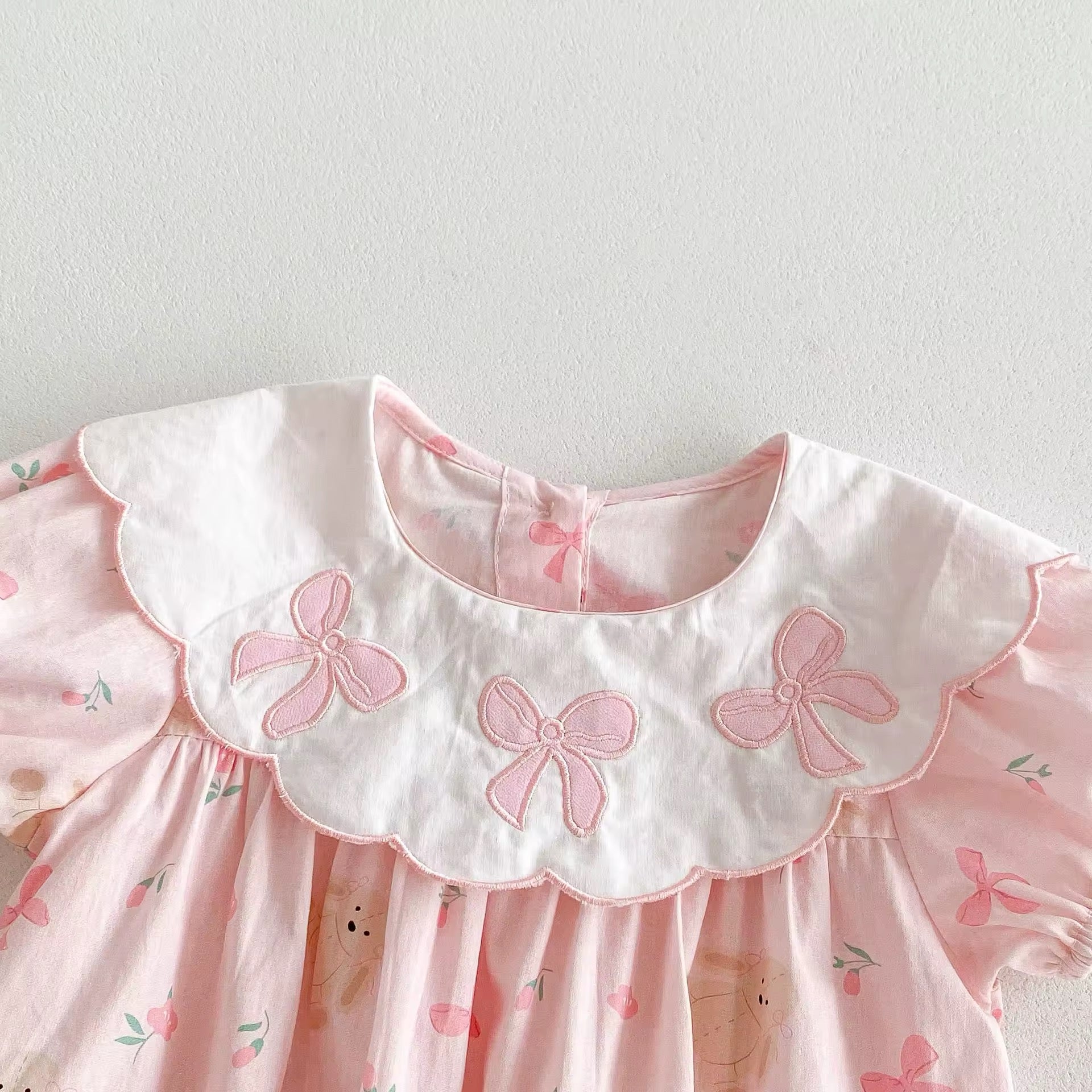 🌸 Soft Pink Romper – Adorable & Comfy!