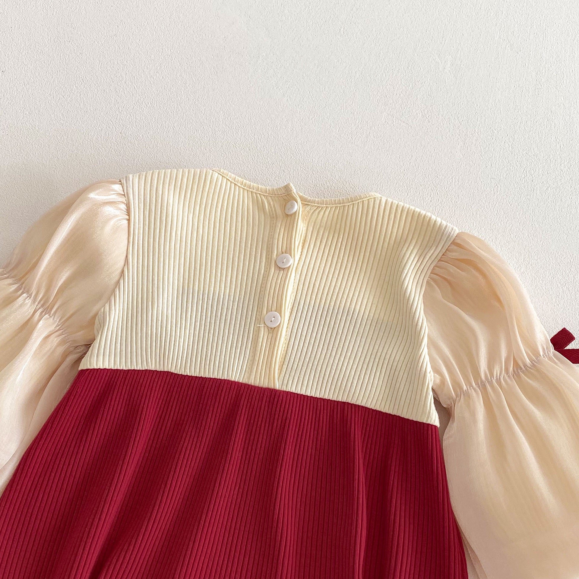 Velvet Cherry Puff Romper