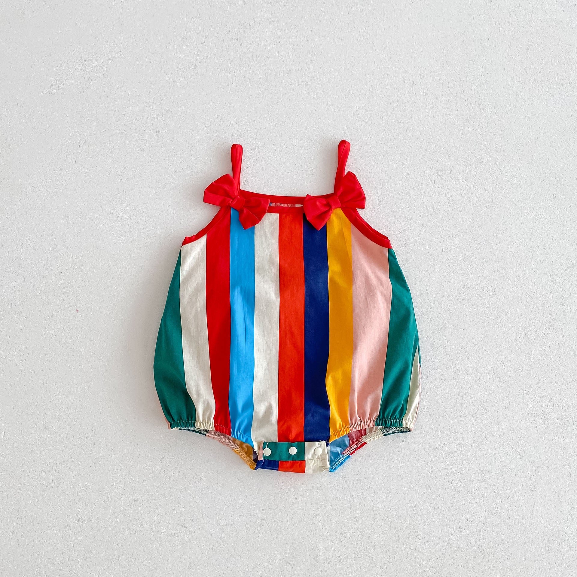 Carnival Stripe Bow Romper 🎨