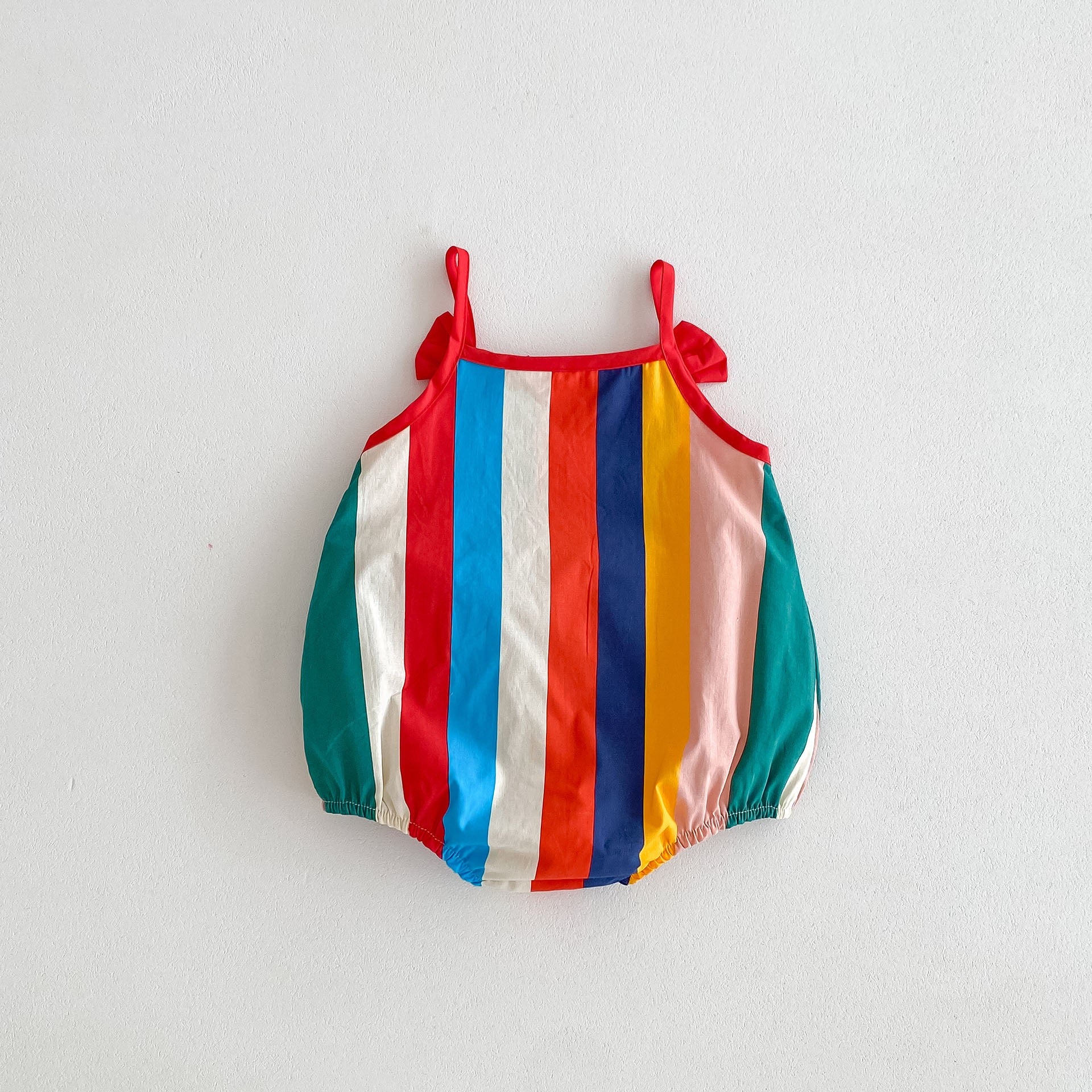 Carnival Stripe Bow Romper 🎨