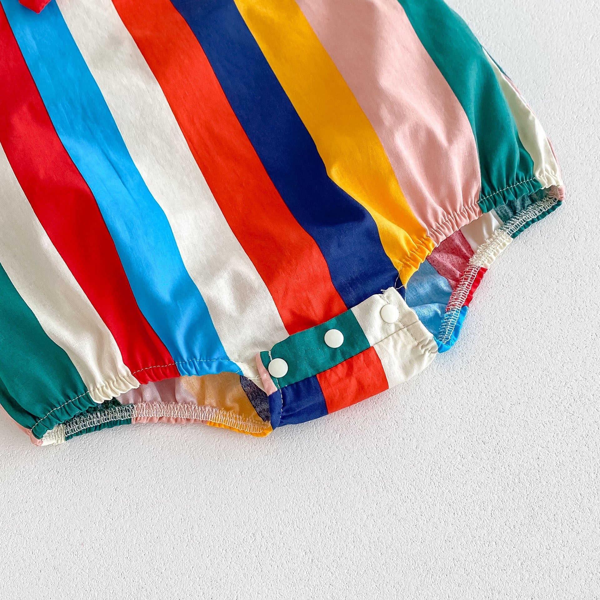 Carnival Stripe Bow Romper 🎨