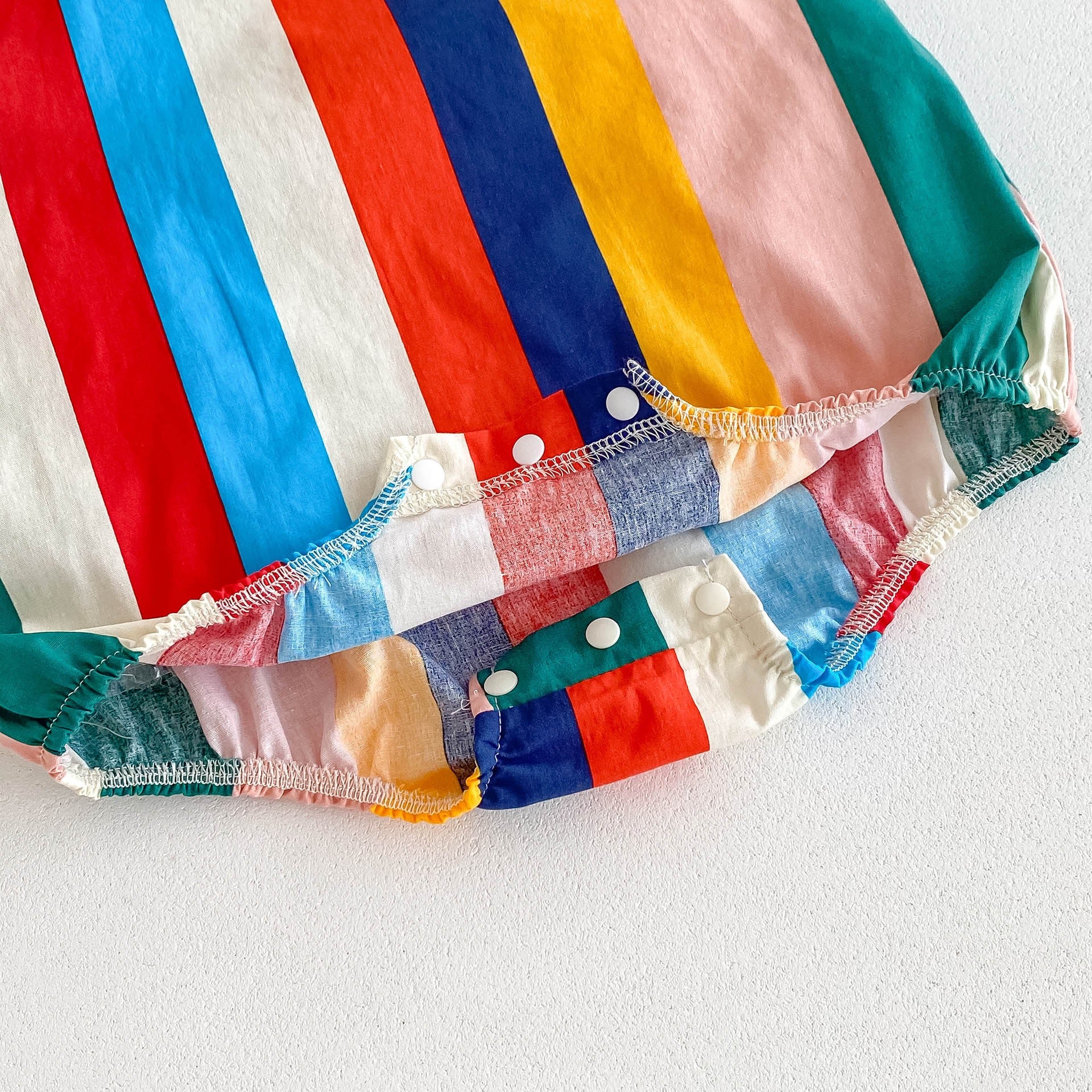 Carnival Stripe Bow Romper 🎨