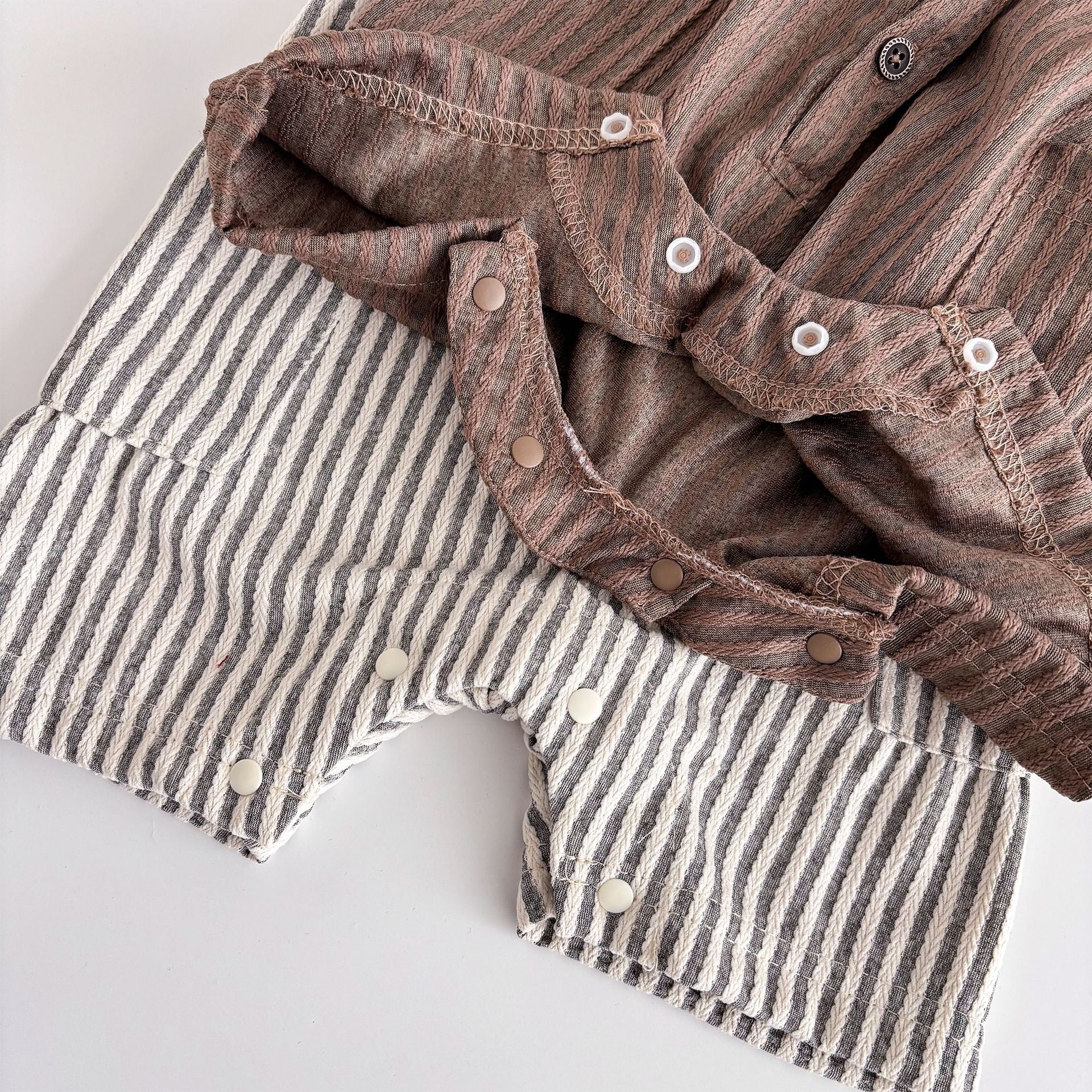 Striped Sleeveless Leotard Romper