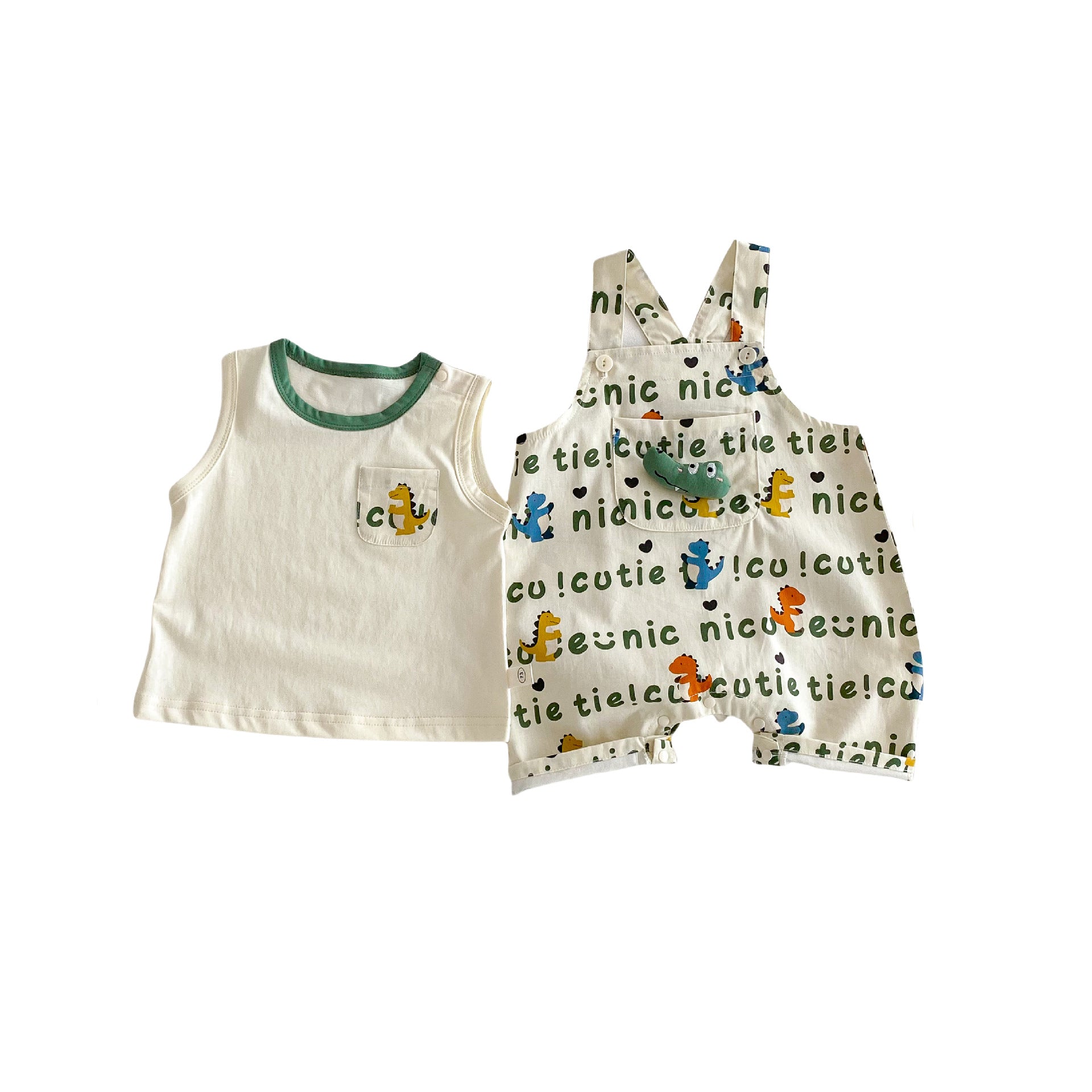 Cartoon Vest Baby Full Printing Suspender Pants Fashion