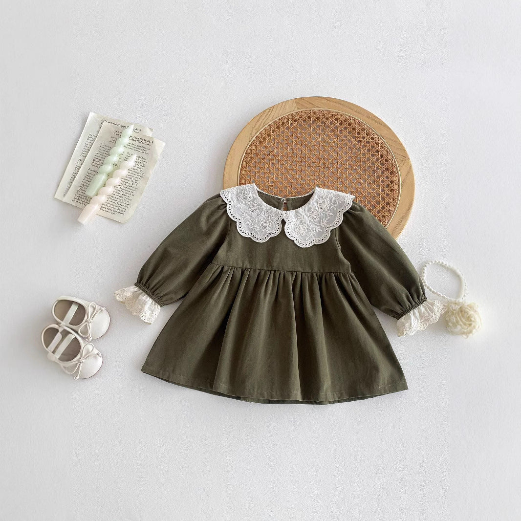 Lace Collar Little Princess Dress