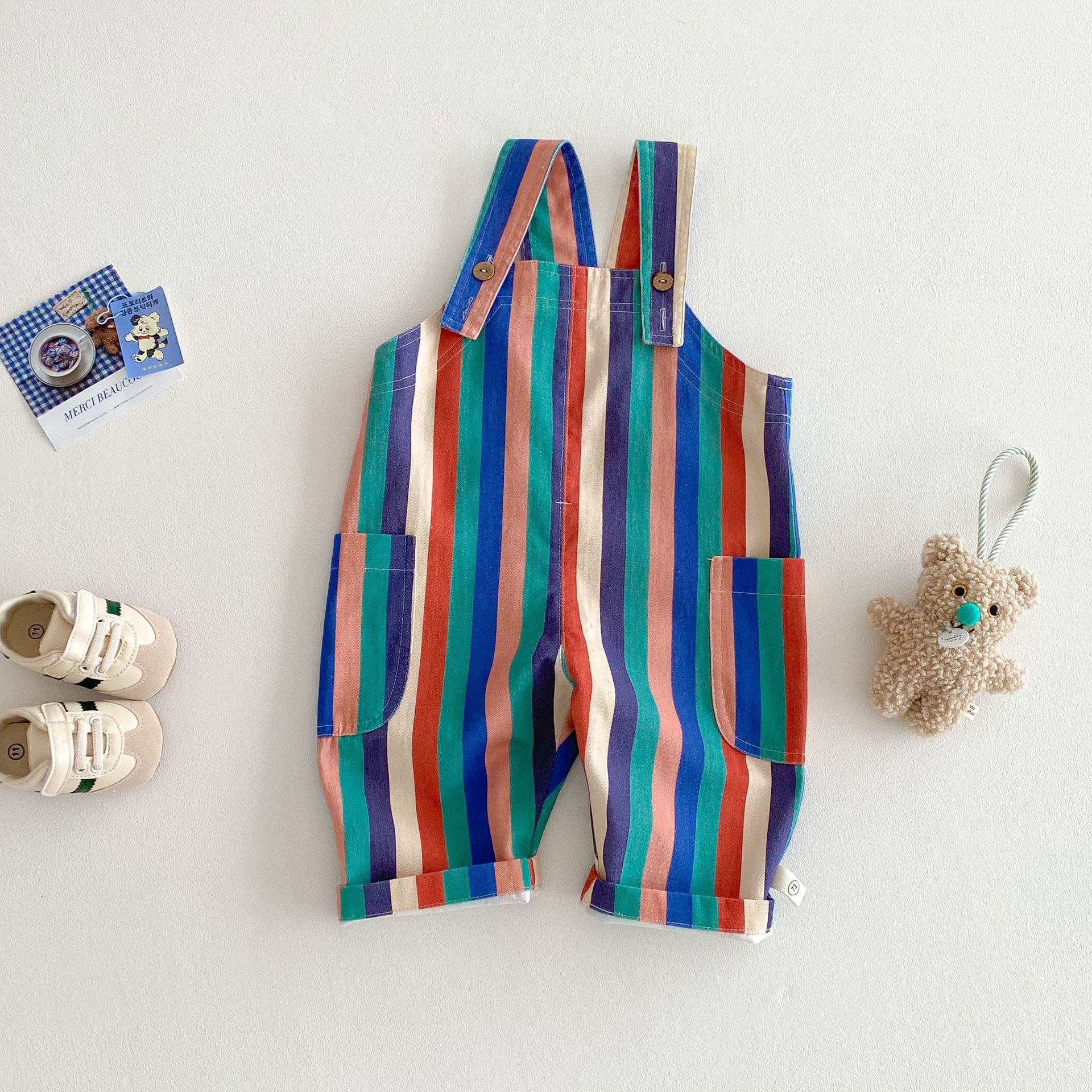 Raindrop & Rainbow – Baby Jumpsuit Duo