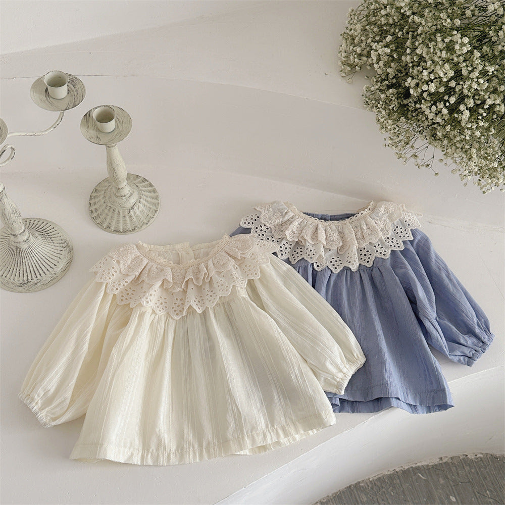 Baby Girl Princess Style Outing Bottoming Shirt