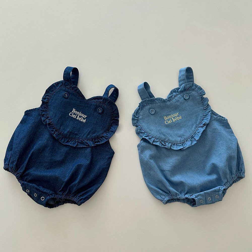 Baby Embroidery Denim Romper