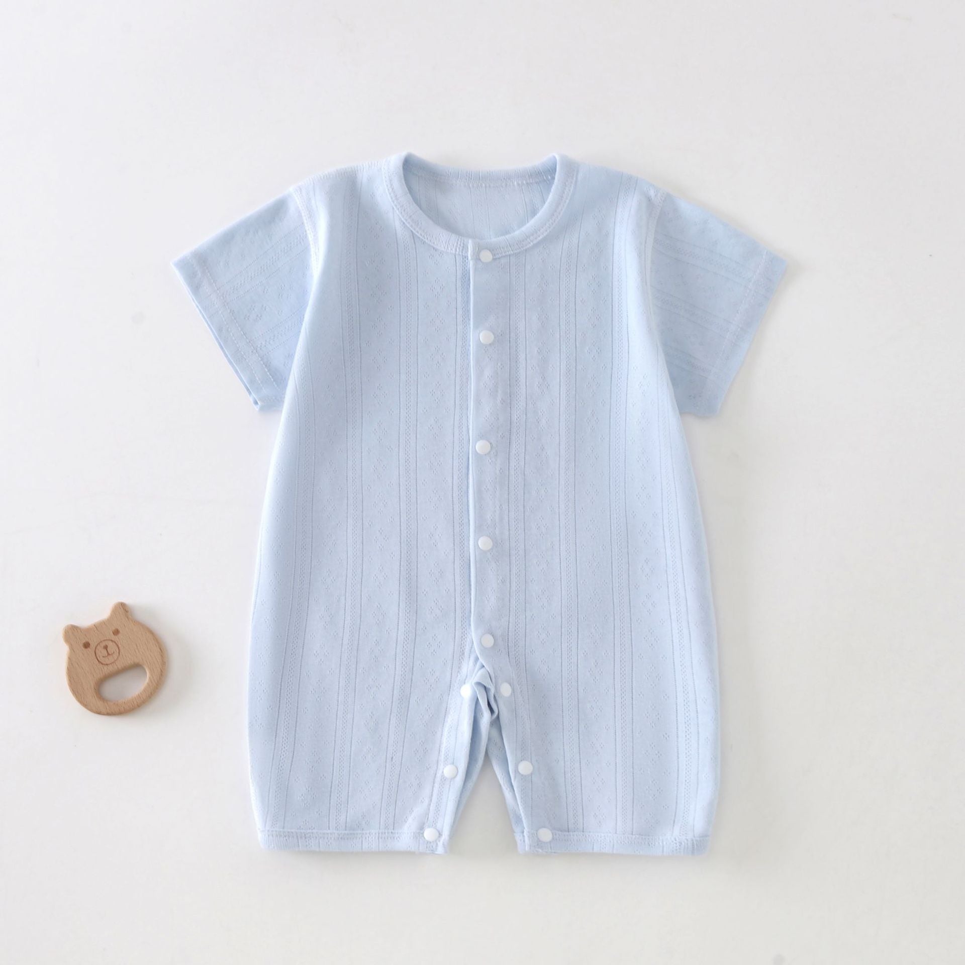 Baby Short Sleeve Rompers Summer Newborn Breathable Mesh Air Conditioning Clothes