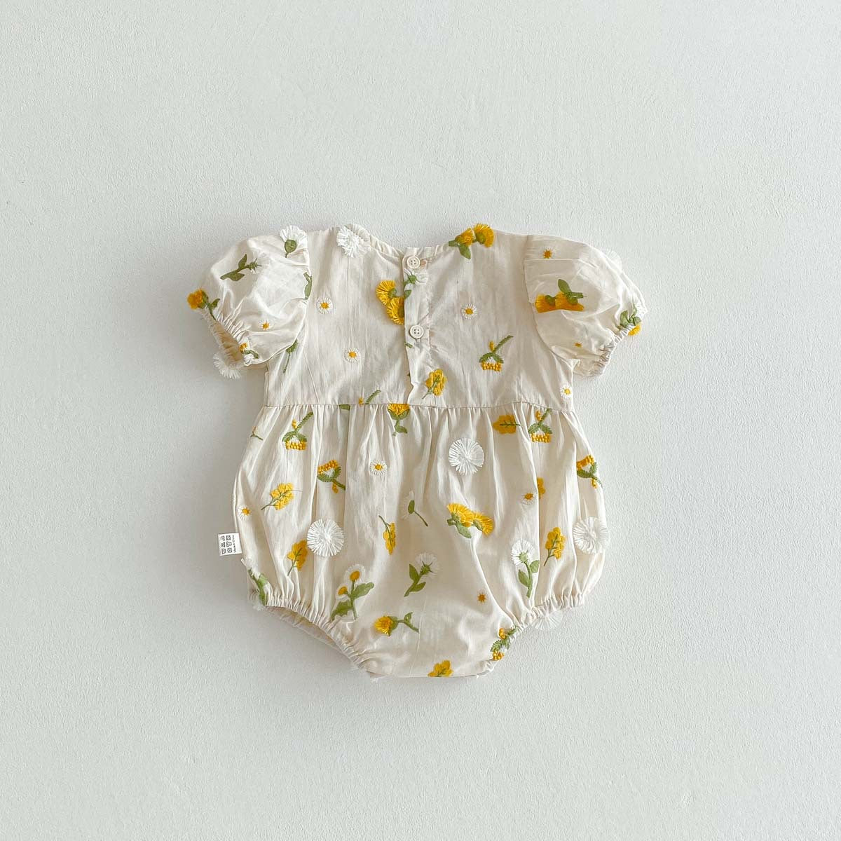 Handmade Embroidered Sunflower Romper – Limited Edition! 🌻