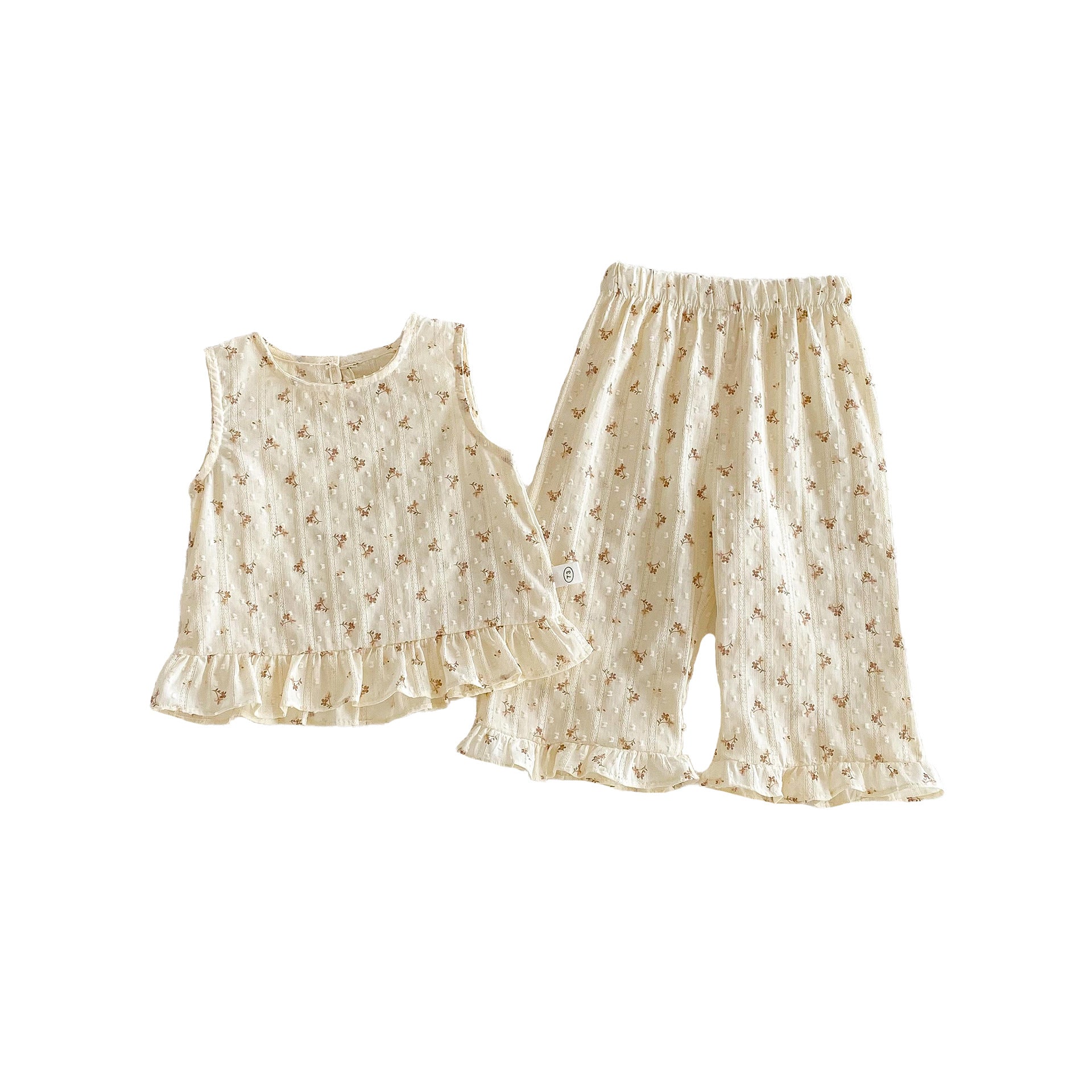 Children's Sleeveless Top Fashionable Casual Pants Two-piece Set