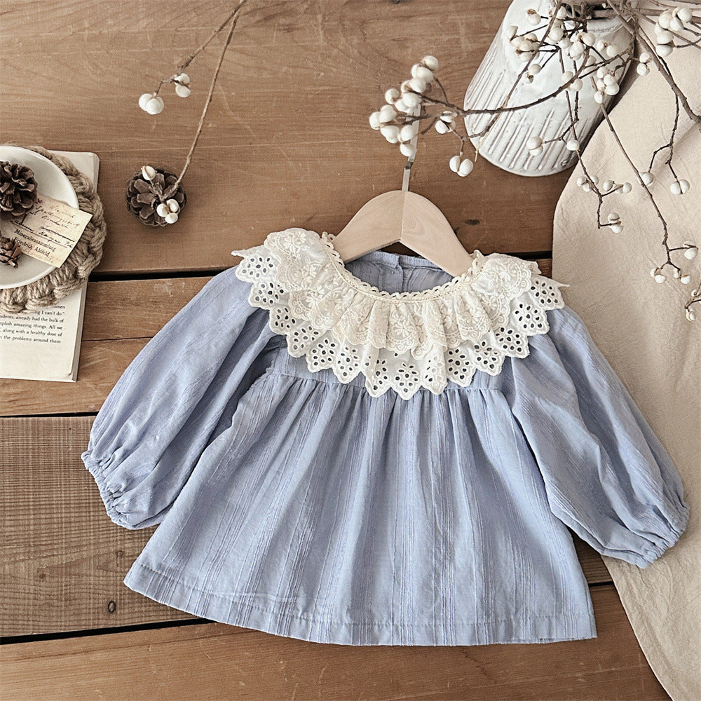 Baby Girl Princess Style Outing Bottoming Shirt