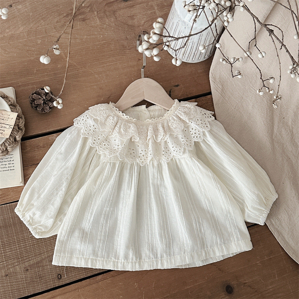 Baby Girl Princess Style Outing Bottoming Shirt