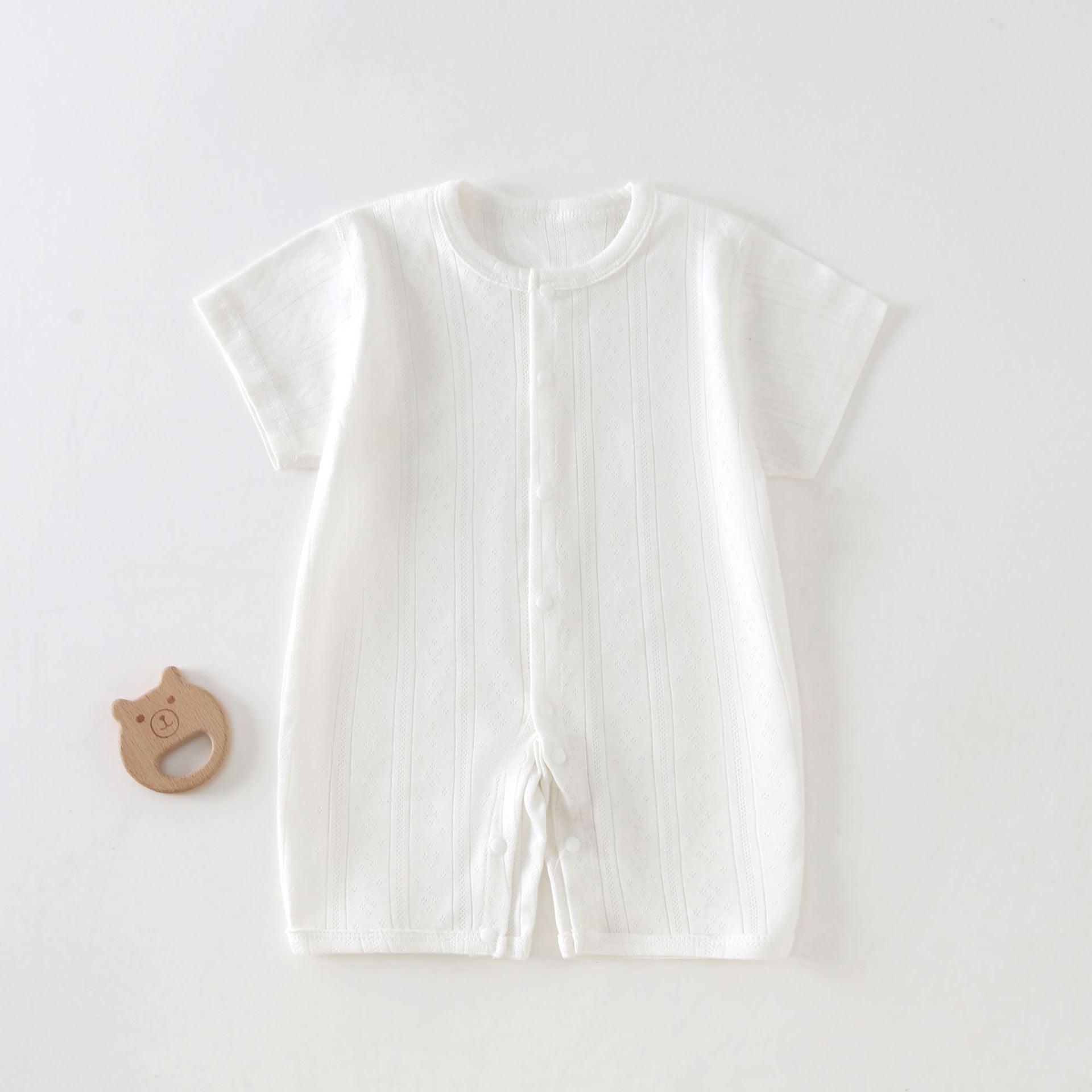 Baby Short Sleeve Rompers Summer Newborn Breathable Mesh Air Conditioning Clothes