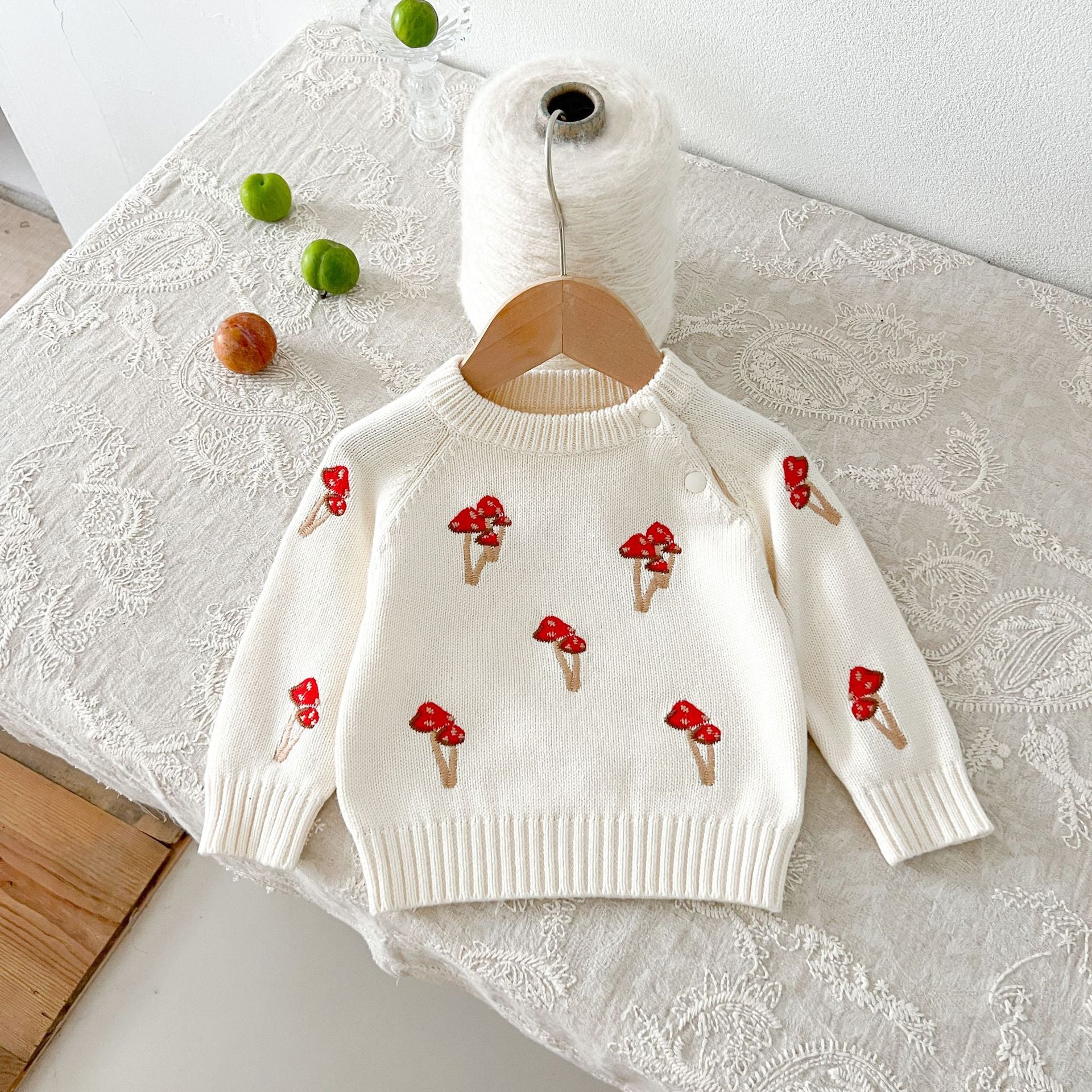 Floral Sweater & Suspender Pants