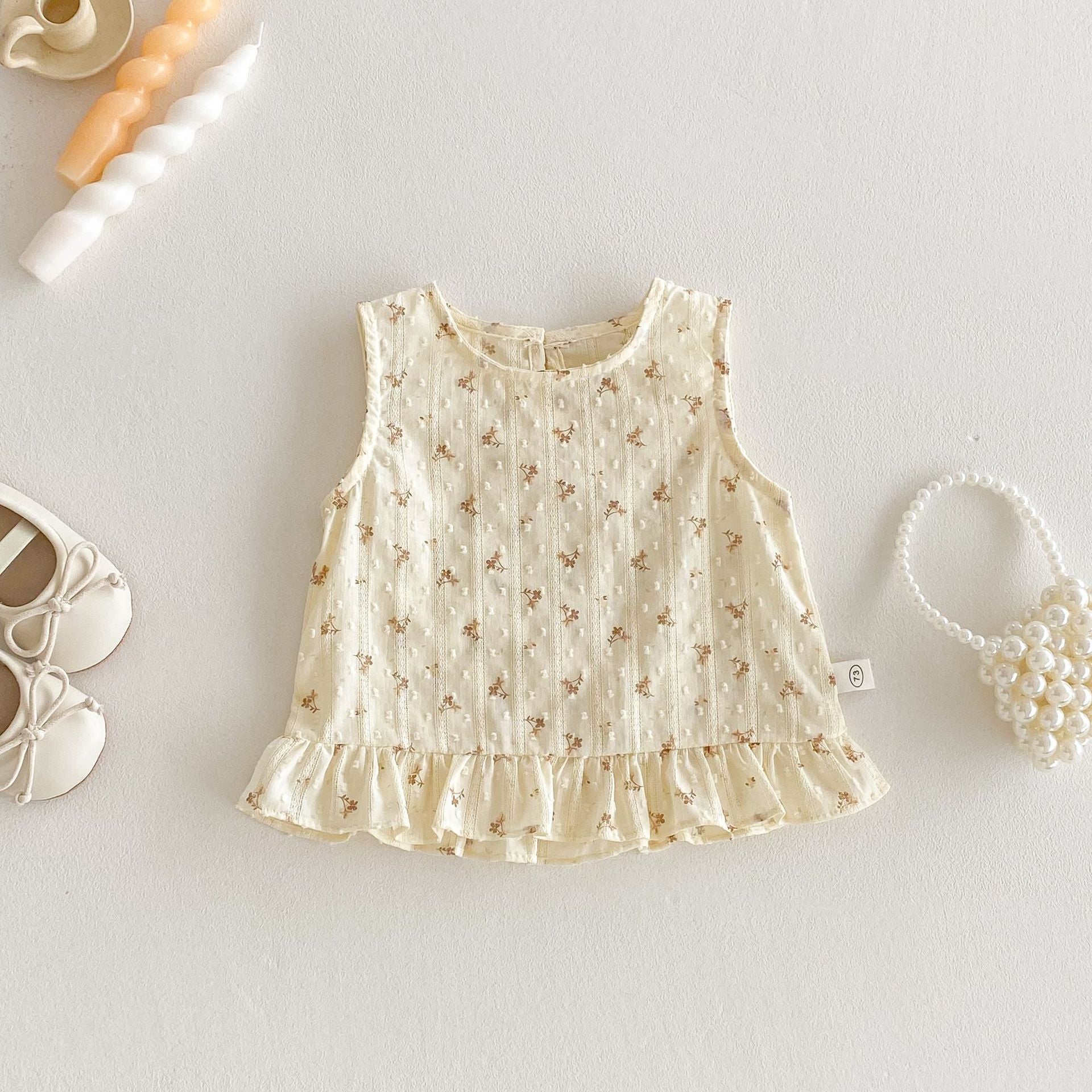 Children's Sleeveless Top Fashionable Casual Pants Two-piece Set