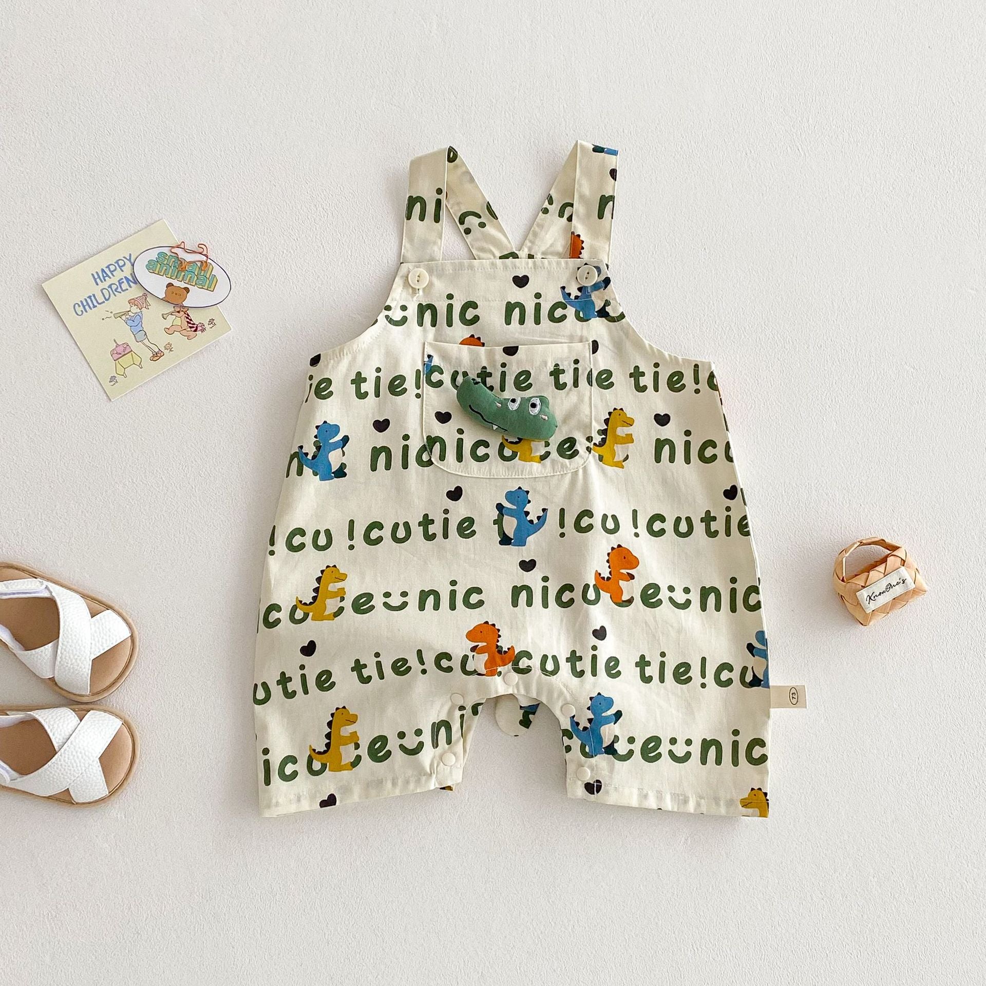 Cartoon Vest Baby Full Printing Suspender Pants Fashion