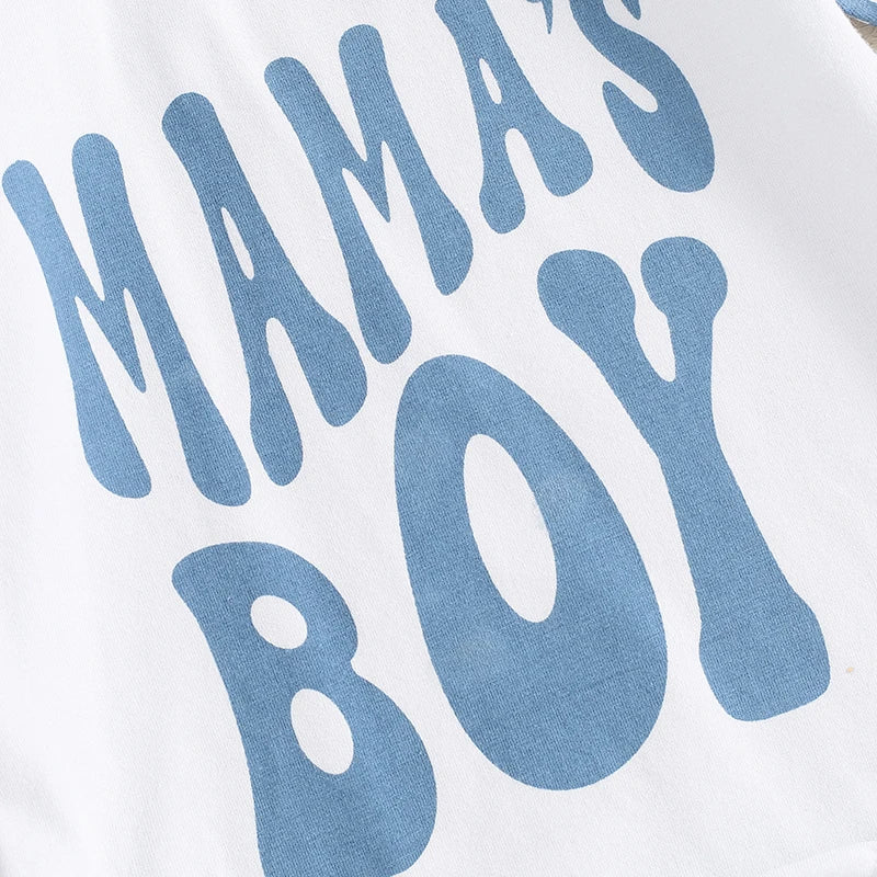 " MAMA'S BOY " Patchwork Jumpsuits