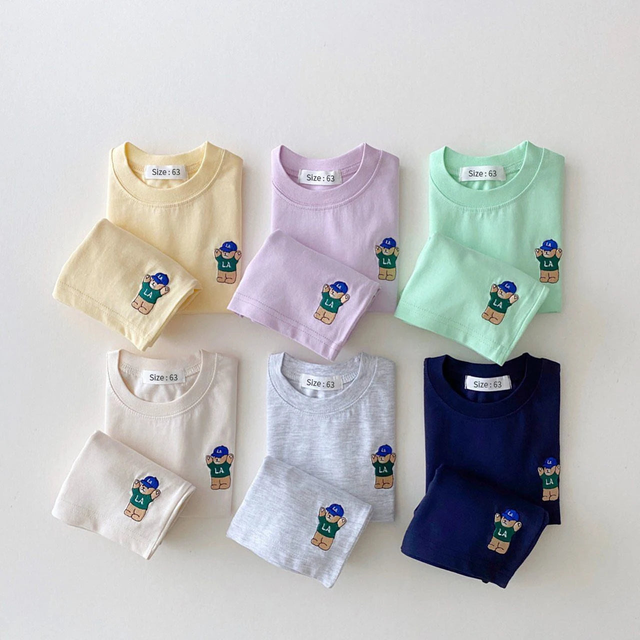 Bear Embroidery Casual Set