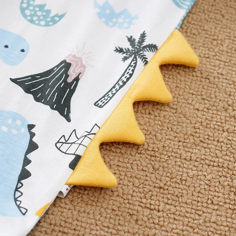 Close-up of 3D yellow dino spikes