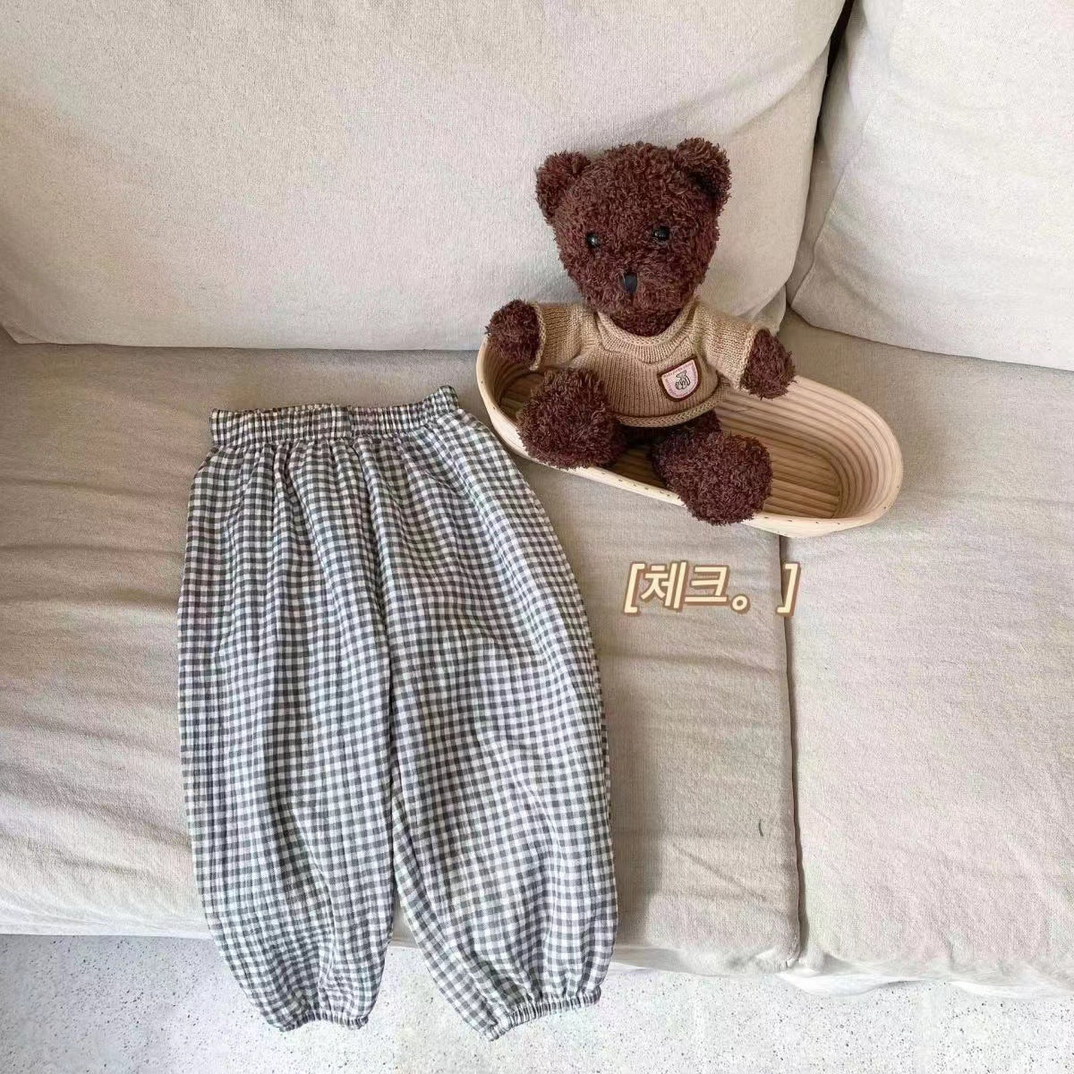 Korean-style Double-layer Ankle-tied Ultra-thin Cropped Pants