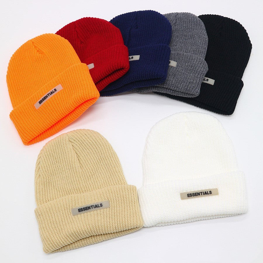Ribbed knit beanies in assorted colours