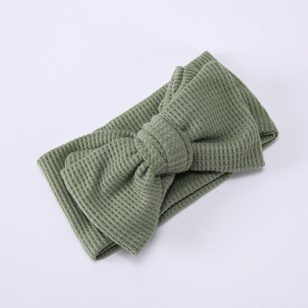 Waffle Double Layer Bow Knot Headband