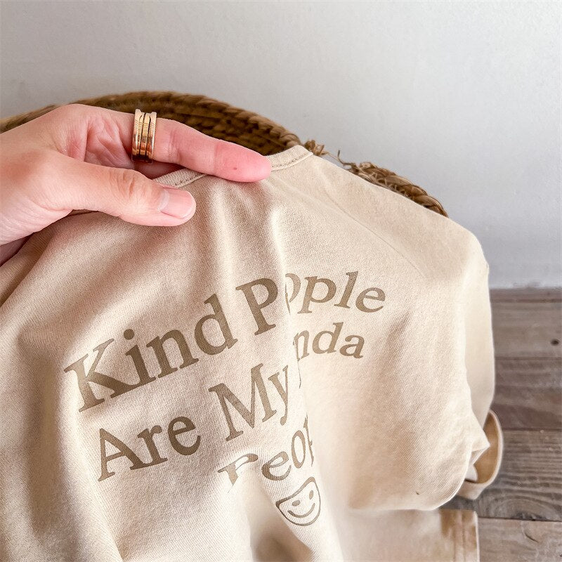 Kind People Are My Kinda People Print Loose Pullover