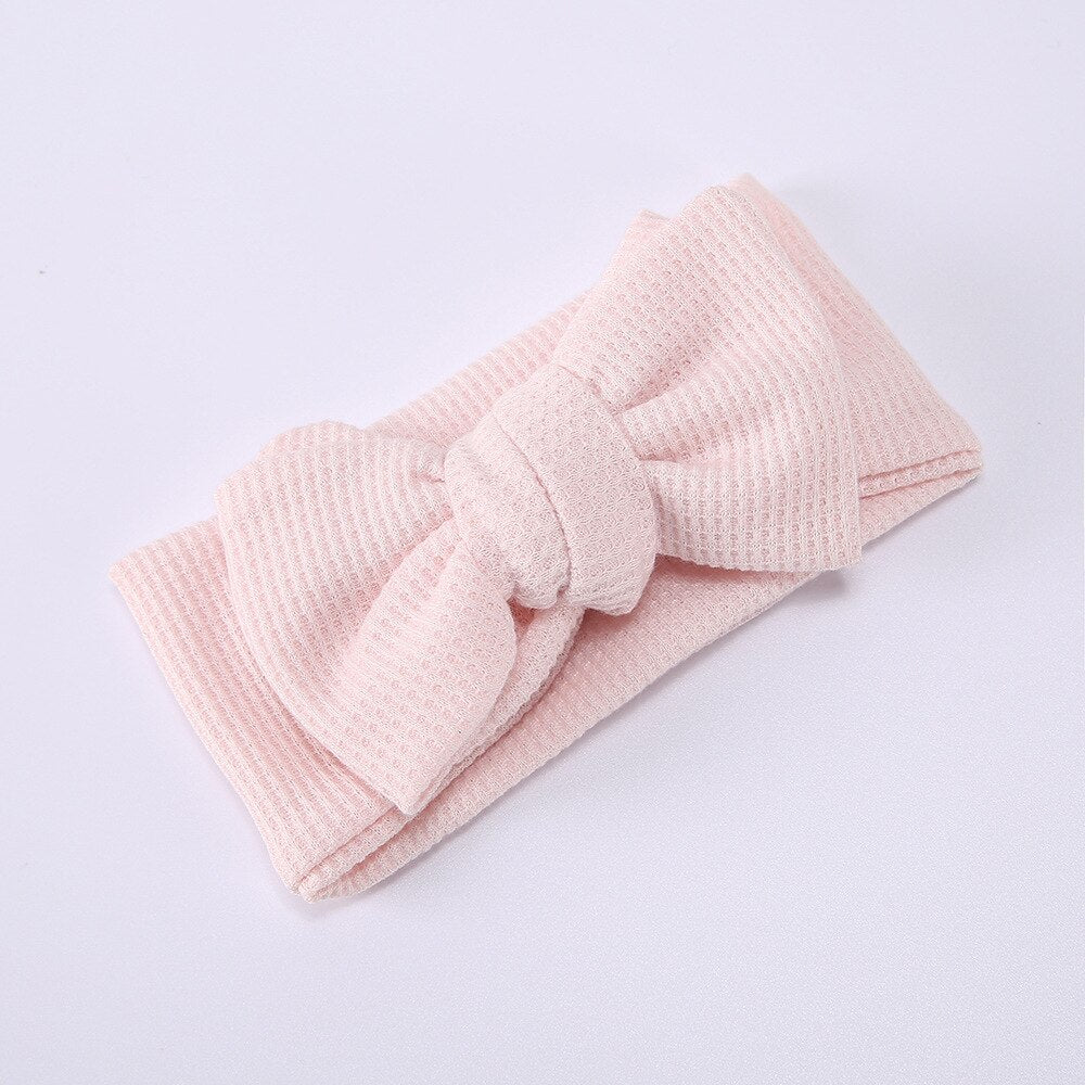 Waffle Double Layer Bow Knot Headband