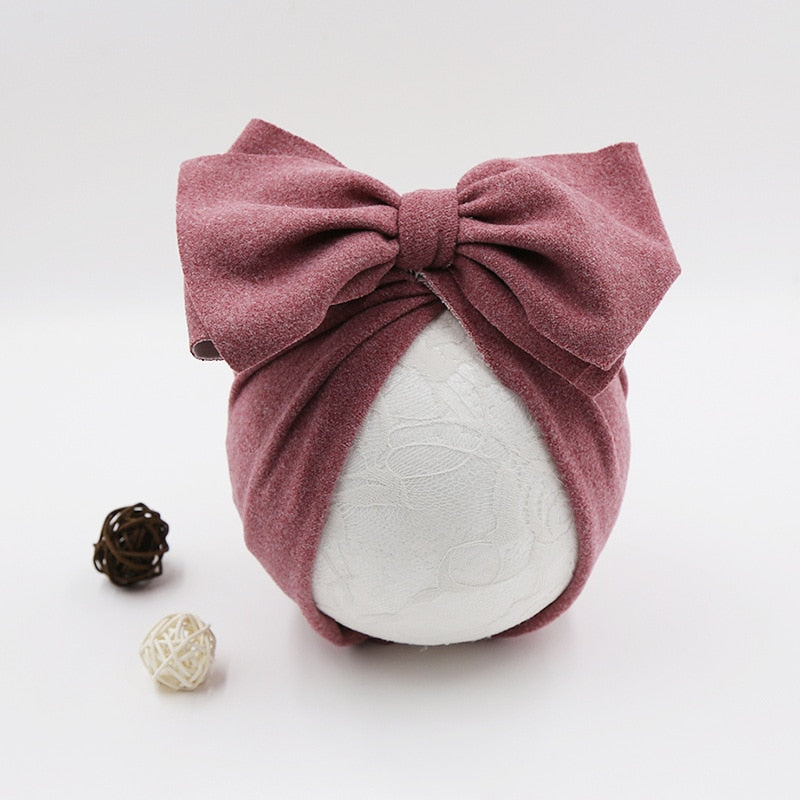 Solid Color Bow Knot Turban