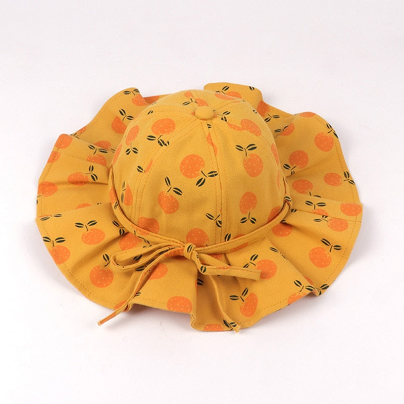Fruits/Pattern Print Bowknot Bucket Hat