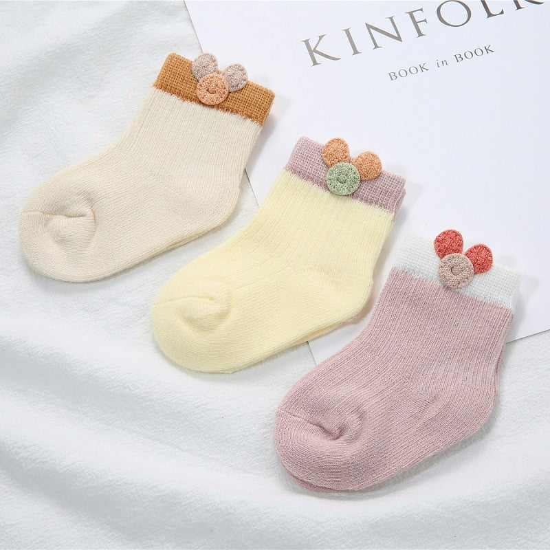 3 Pairs/Lot Cartoon Patch Socks