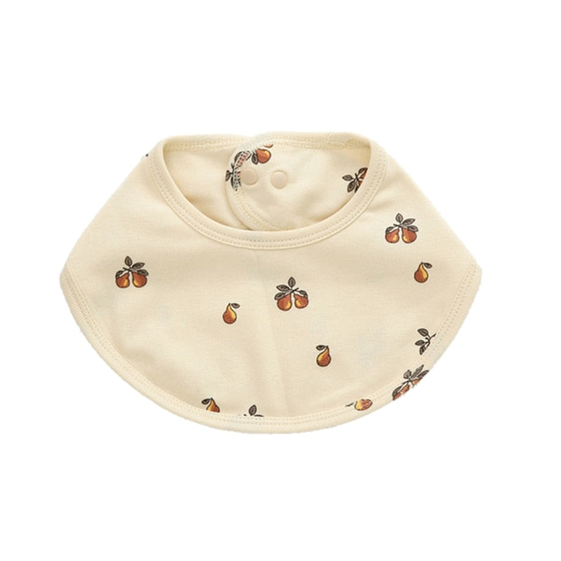 Double Layers Cotton Cartoon Printed Bibs
