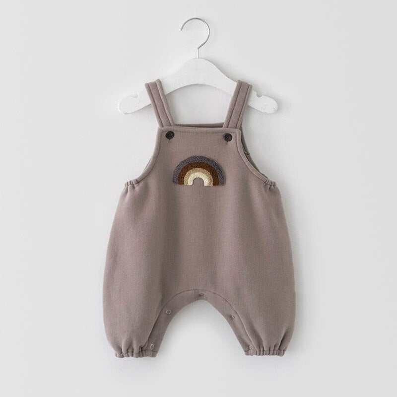 Embroidered Rainbow Overalls