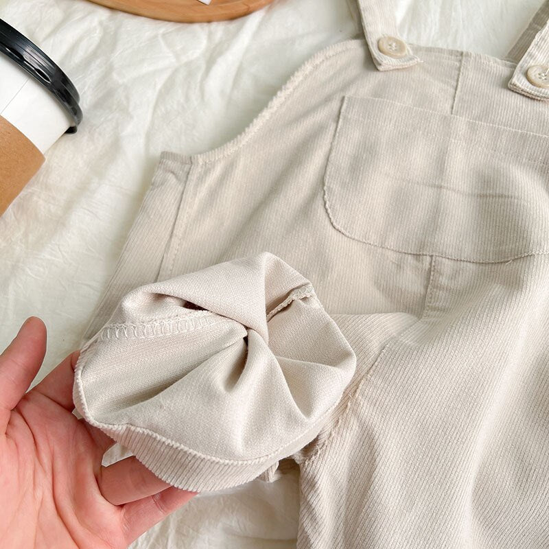 Simple Corduroy Loose Suspender