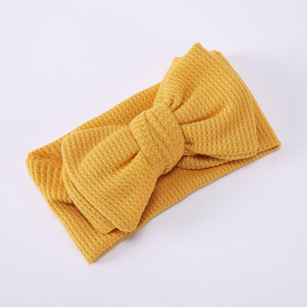 Waffle Double Layer Bow Knot Headband