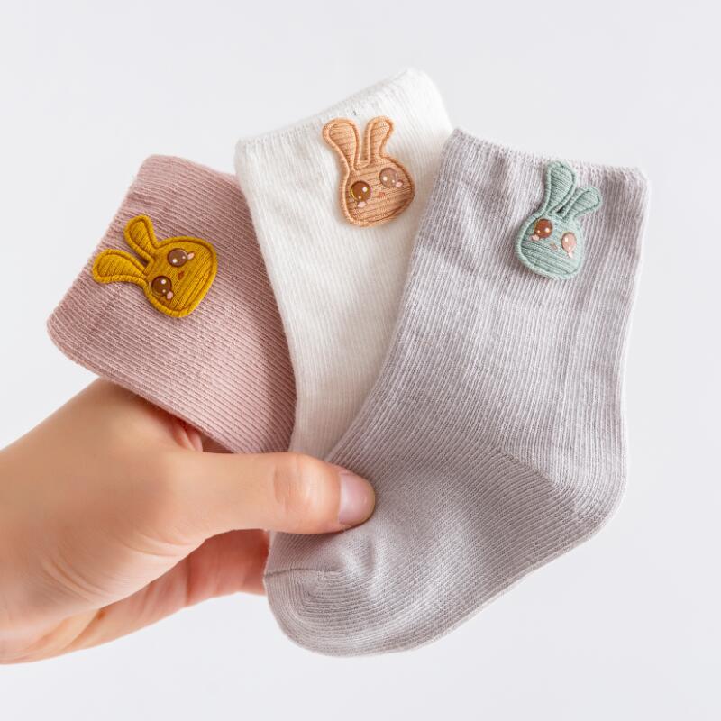 3 Pairs/Lot Cartoon Patch Socks
