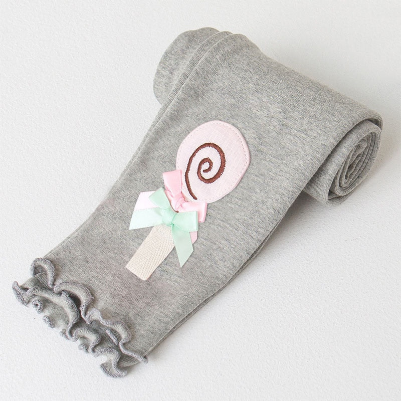 Embroidered Cartoon Colored Leggings