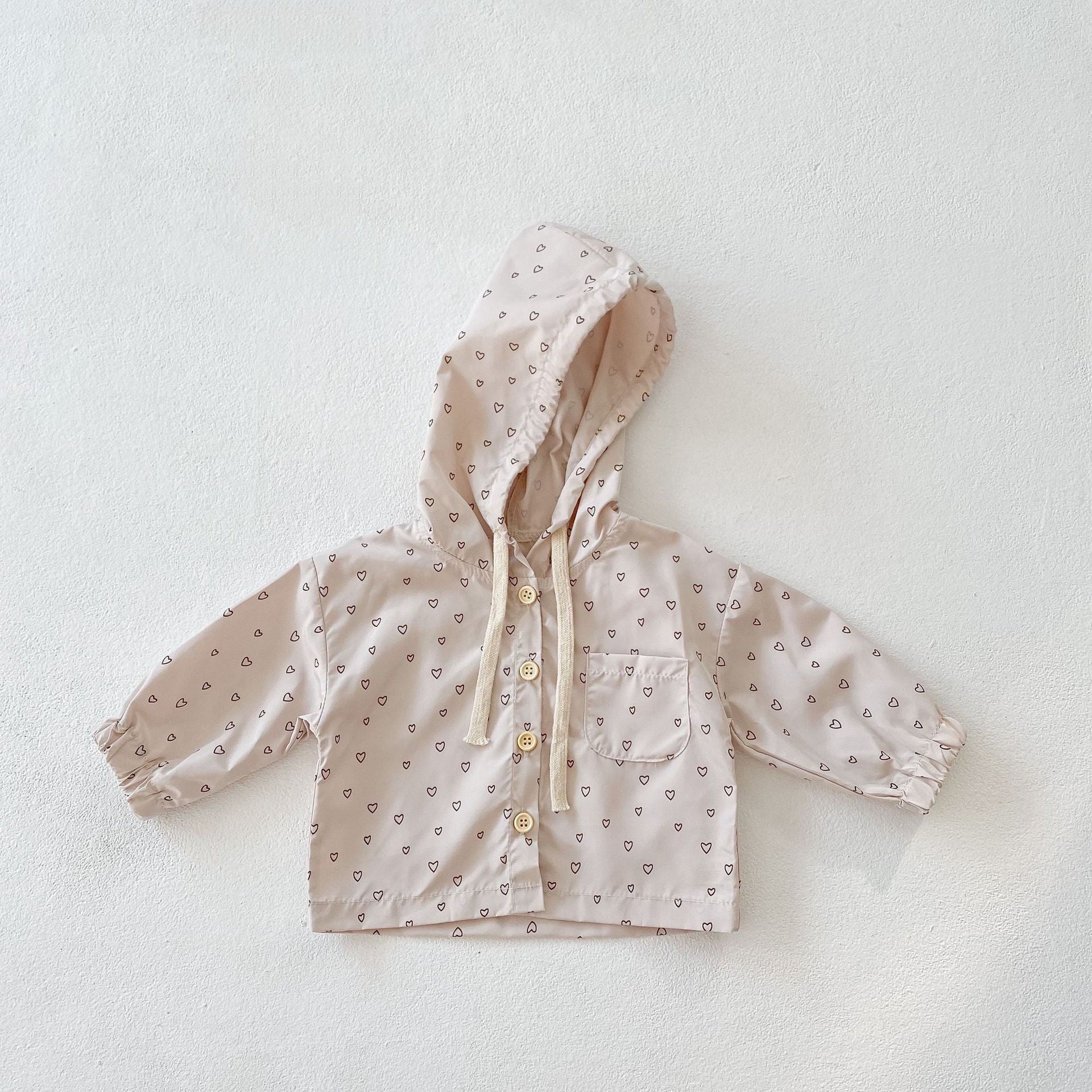 Long Sleeve Heart/Dot Print Sun Protection Jacket