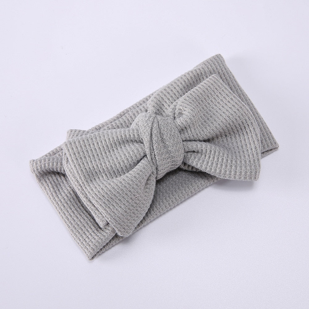 Waffle Double Layer Bow Knot Headband