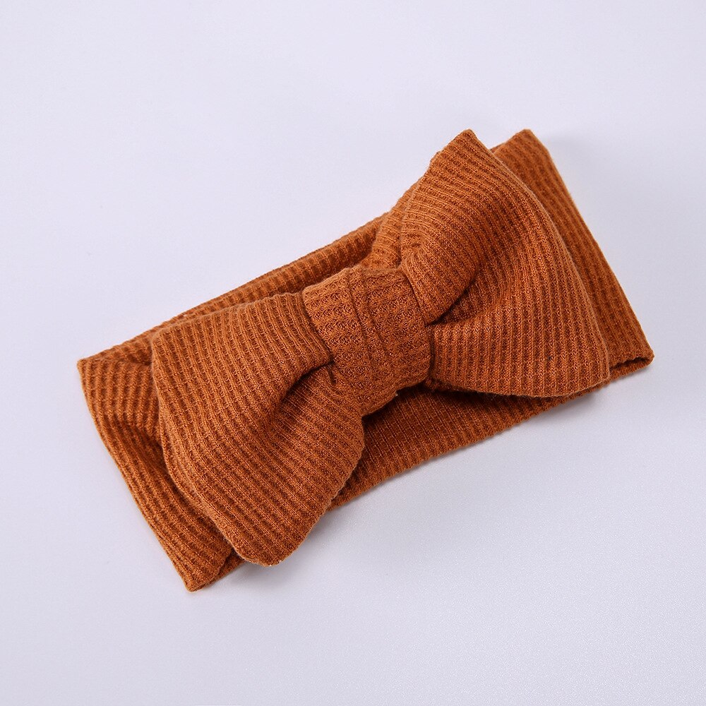 Waffle Double Layer Bow Knot Headband
