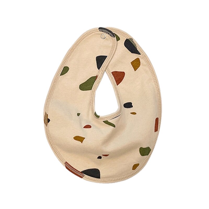 Double Layers Cotton Cartoon Printed Bibs