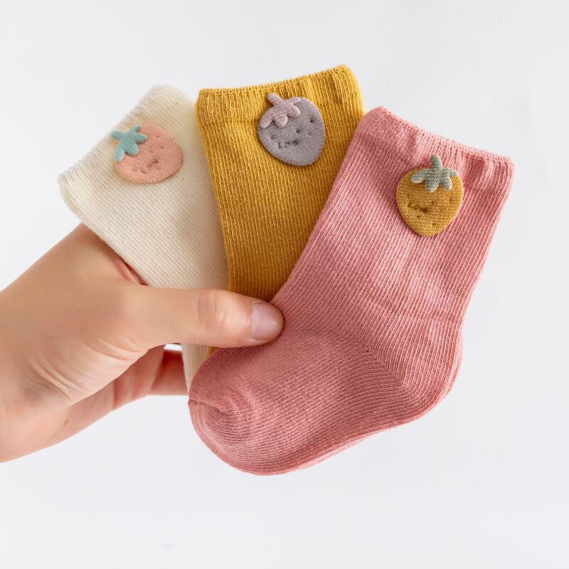 3 Pairs/Lot Cartoon Patch Socks