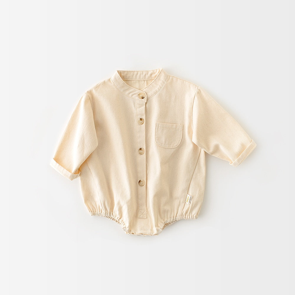 Casual Button Romper