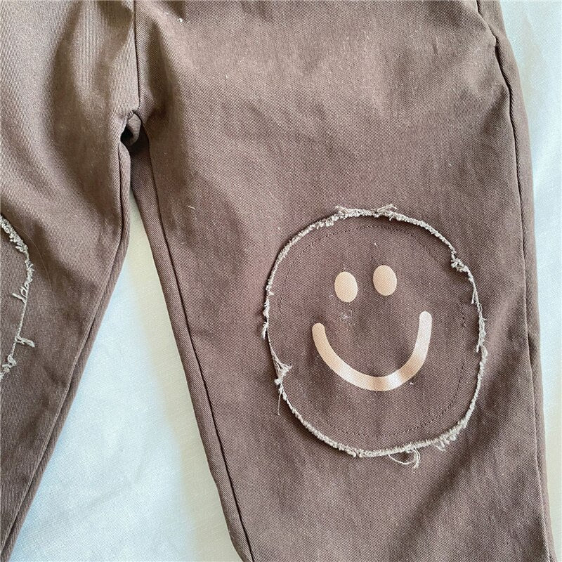 Knee Patch Casual Pants